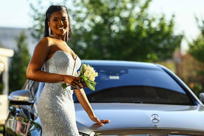 ASPIRA Charter High School students, and their guests, arrive for prom on Friday, April 26, 2024, at the Executive Banquet and Conference Center in Glasgow.