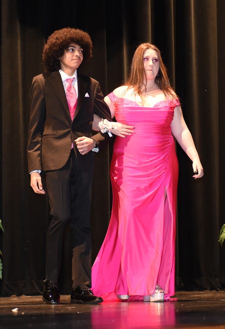 Laurel High School moved its Grand Prom March inside to the High School Auditorium after the rain came into the area on Saturday, April 27, in Laurel.