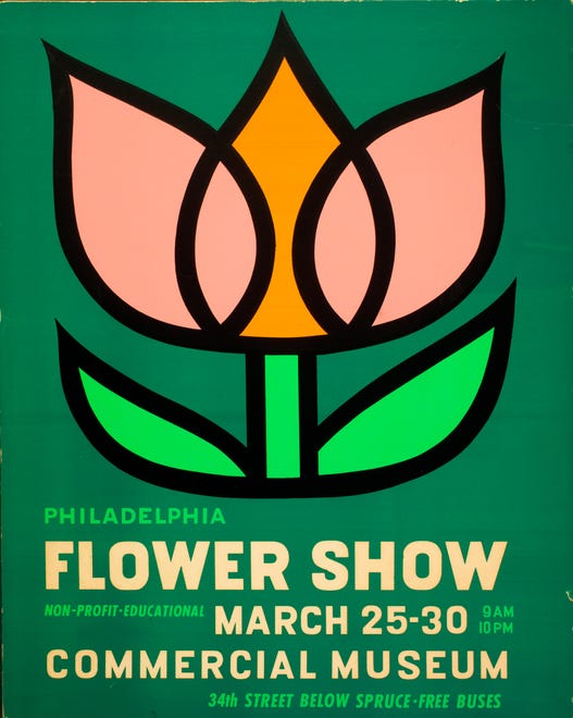 A poster from the 1957 Philadelphia Flower Show