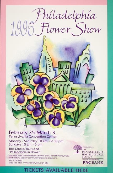 A poster for the 1996 Philadelphia Flower Show.