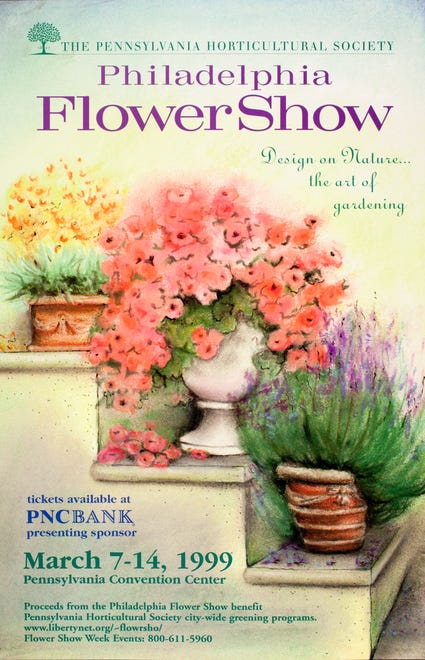 The poster for the 1999 Philadelphia Flower Show.
