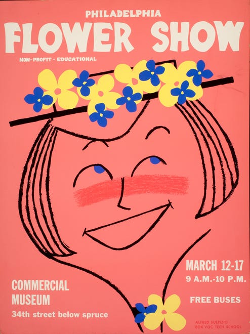 A poster for the 1956 Philadelphia Flower Show.