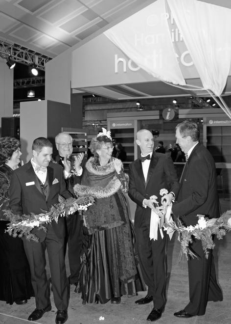 A 2013 ribbon cutting at the Philadelphia Flower Show.